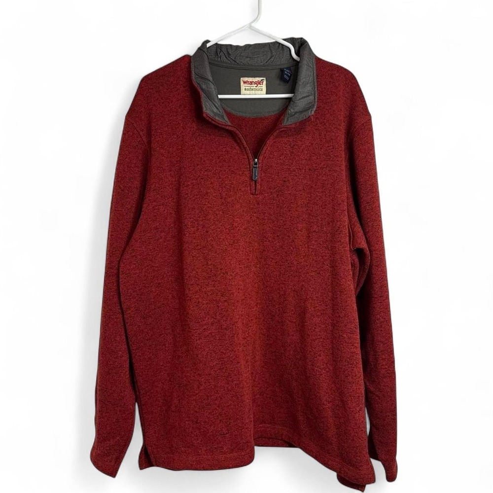Wrangler red quarter-zip sweatshirt